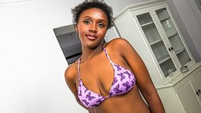 Blonde Beach Bunny Begs for BBC Banging on Scorching African Soil