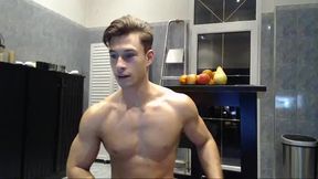 Muscular Hot Dude Teasing His Hot Cock Yes Yummm