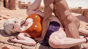 big tits blonde planned sunbathe ended in overflow haha