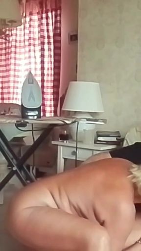 Stunning moment from &quot;My stepmom is naked ironing laundry, and I watch a movie and jerk off to her.&quot;