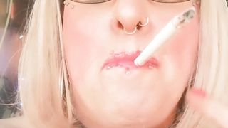 Blond Transsexual Stefanie gorgeous smoking