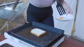 (IG: urninalee) easy camping with breakfast