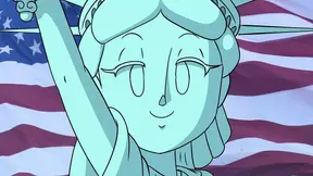 Sexy Statue of Liberty gets animated 4th of July fuck