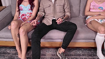 "Daddy!! We Are your Stepdaughters!!" Innocent Cute Twin Stepdaughters Free Used for His Pleasure!