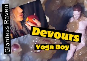 GIANTESS RAVEN DEVOURS YOGA BOY