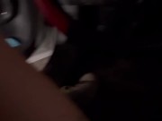 Risky public jerk off in mall parking lot