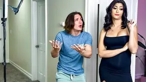 Attention-hungry stepmom teases her stepson's classmates online but saves her pussy for him to pound hard