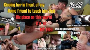 Pack : Kissing her in the park with my homo friend at my feet Yaki plus David and Apolo clip