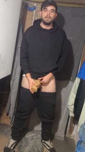 Skater Ejaculates in an Abandoned Building