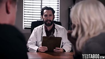 Mature horny doctor rails big boobs curvy MILF hardcore in his office