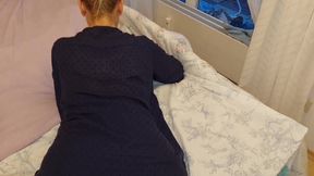 Amateur Blonde Mature Wife Enjoys Foot Fetish and Doggy Style