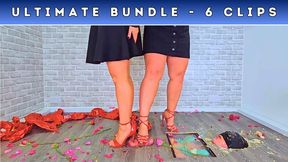 Goddess Amber & Miss Lucy - Valentine's Day Special: Crushed Under Our Sharp Heels For Being Cheap! (228) - Ultimate Bundle - Cock Balls Face Balloon Cake Trampling Shoe Heels Worship Chest Nipple Crush Fetish