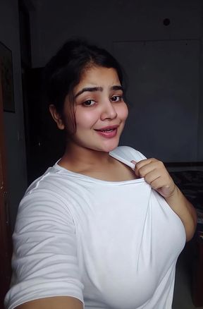 Curvy Indian woman shows off her fit body in a solo video