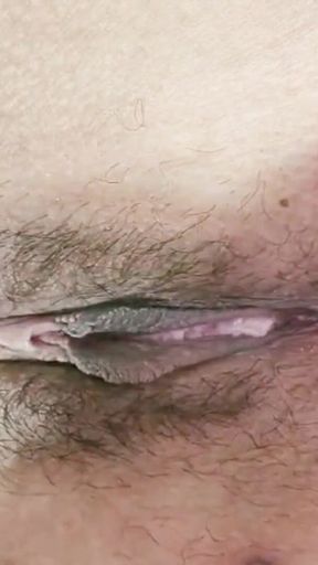 Spectacular moment from &quot;Fingering and rubbing masturbate hairy wet pussy close up with creampie&quot;