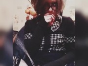 Hattabi4ik Crossdresser Gold Rain Femboy Fetish (Massive Pissing)