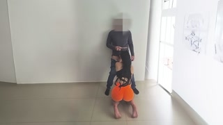 Blowjob at a College Costume Party: She Tries the Professor's Cock and Ends Up All Messy!