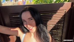 Risky Public Sex In A Beach Changing Cabin.weve Been Caught