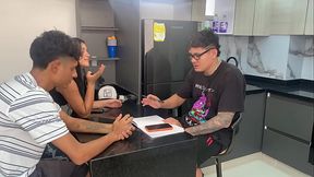 Skinny Latina maid gets a creamy anal promotion
