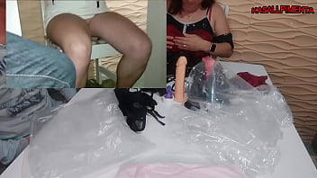 sex shop seller, in addition to selling, he likes his client, and tested the products with her