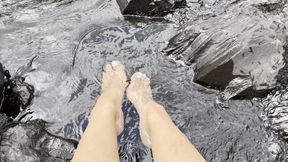 Waterside foot worship