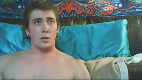Young Muscled College Guy Cum and Ass-fuck Playing Show
