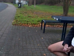 German daddy wanking outdoor