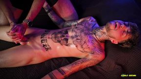 Camilo Brown Giving Intense Handjob to Hot Tattooed Stud Inked Mike Making Him Shoot His Cum