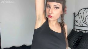 Sensual sweaty armpit licking humiliation