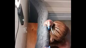 Thot in Texas - Homemade Ebony Amateur Gloryhole and a Fuck