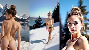 nude under the winter sun (ai-generated)
