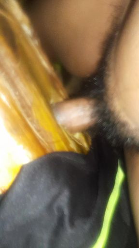 Fucking a fallen banana tree