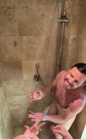 We Had to Fuck in the Shower Again. I Begged Him to Cum on My Face and Then Tried Something New at the End That I Had to Clip