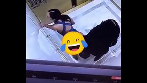 Censored elevator sex