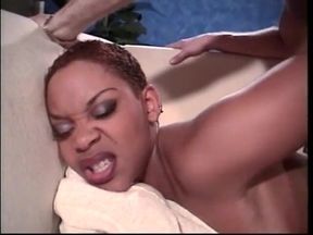 Busty short hair African cheating white gets licked and fucked by Mr. White