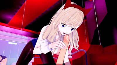 Big-titted amateur babe takes lover's cock in 3D hentai and makes him cum hard