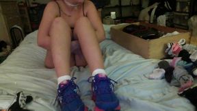 Ivy Tries on Shoes in Bed