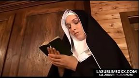 Nun getting tempted and having a wonderful sex with worker
