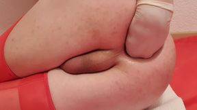 Deep Anal Fisting and Realistic Silver Rain Dildo