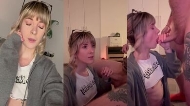 Destroyed Cuck BF Cums Hard To Jade Vow's Huge Facial Fuck