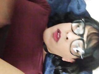 Lalin girl Tranny Self Facial and Cum Eating Cumslut