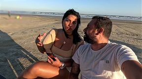 Spit and Take It in the Ass: Public Anal Fuck on the Beach