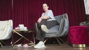 Sweaty feet and socks humiliation! JOI and FEMDOM POV from Mistress Luna