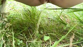 Red-Haired Bitch Pisses And Jerks Off Her Cunt Into The