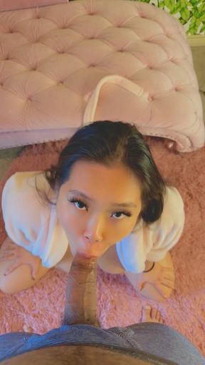 sucking his balls and cock extra sloppy after work POV BLOWJOB CUMSHOT IN MOUTH FACIAL