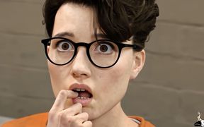 Nerdy Nonbinary Girl Takes Thick BBC in Prison