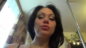 Gentle giantess/lips/mouth clip swallowing
