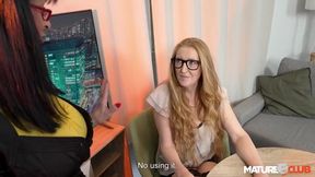 MatureClub - Redhead MILF Showhost Lenka Seduces her New Cameraman