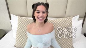 She just turned 18 and she is making her first porn video