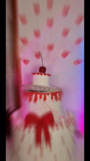girl in cake