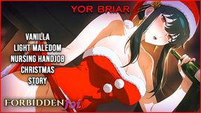 Your Devoted Wife Yor is Your Christmas Gift! (Yor Briar, Light Maledom, Vanilla, Nursing Handjob, Christmas, Story)